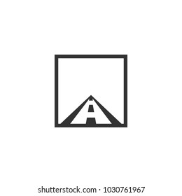 Highway road logo template