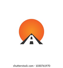 Highway road logo template
