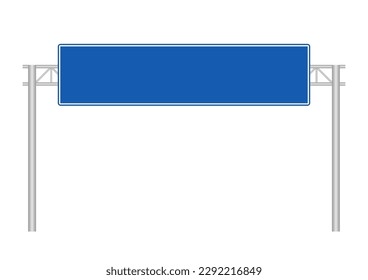 Highway road sign. Traffic Sign. Street traffic Sign. Vector Illustration Isolated on White Background.