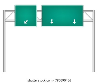 Highway road sign, vector design