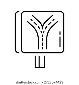 Icono de contorno de Vector de carretera EPS 10 File