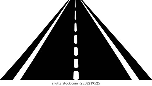 Highway or roadway background. Straight and winding road road. vector eps10