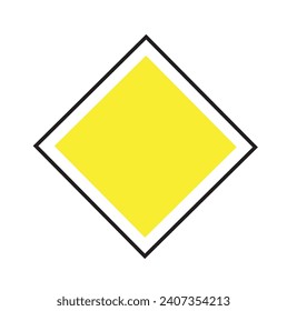 highway sign yellow vector icon on white