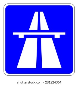 Highway signs Traffic signs - the beginning of a motorway