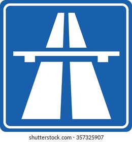 Highway signs Traffic signs.Motorway