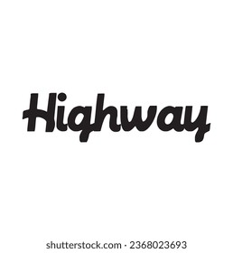 highway text on white background.