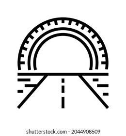 highway tires line icon vector. highway tires sign. isolated contour symbol black illustration
