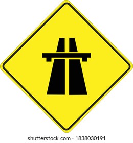 Highway toll road sign vector graphics