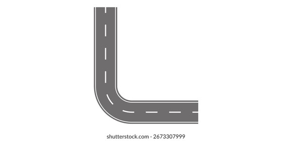  Vue de dessus d'autoroute. Pièces de routes circulaires et courbes. carrefour titre asphaltique.