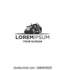 highway trucking silhouette logo designs