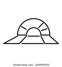 Highway tunnel icon outline vector. Car road. View entrance