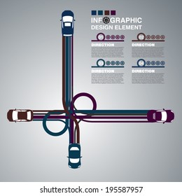highway vector background,info graphic, 