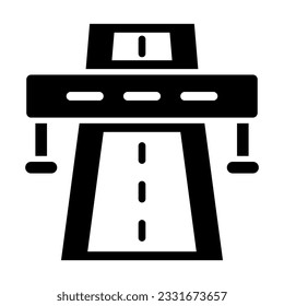 Highway Vector Glyph Icon For Personal And Commercial Use.

