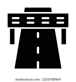 Highway Vector Glyph Icon For Personal And Commercial Use.
