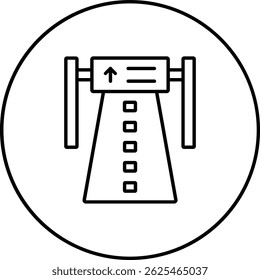 Autobahn-Vektorsymbol. Kann für Druck-, Mobil- und Web-Anwendungen verwendet werden.