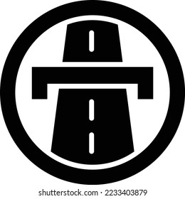 Highway Vector Icon Design Illustration