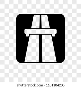 Highway vector icon isolated on transparent background, Highway logo concept