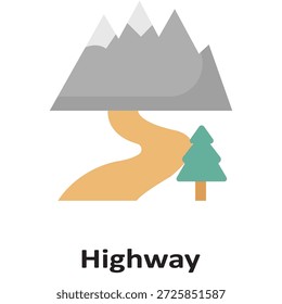 Icono del Vector de la carretera que puede modificar o editar fácilmente

