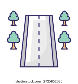 Icono del Vector de la carretera que puede modificar o editar fácilmente