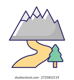 Icono del Vector de la carretera que puede modificar o editar fácilmente

