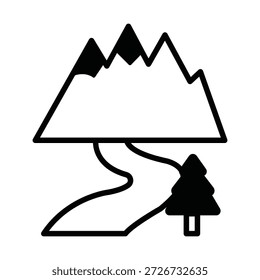 Icono del Vector de la carretera que puede modificar o editar fácilmente


