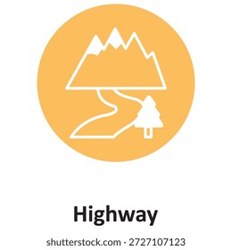 Icono del Vector de la carretera que puede modificar o editar fácilmente

