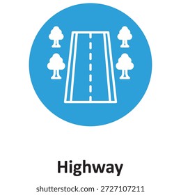  Highway Vector icon which can easily modify or edit

