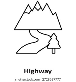 Icono del Vector de la carretera que puede modificar o editar fácilmente

