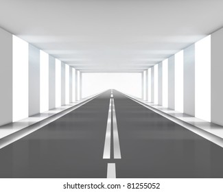 Highway. Vector illustration.