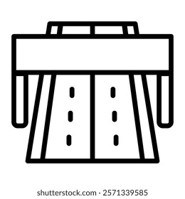 Highway Vector Line Icon Design
