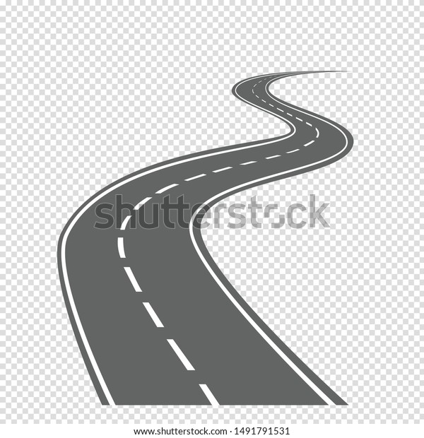 Highways\
and Bending roads vector\
illustrations