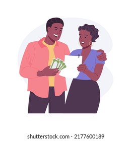 High-yield savings account isolated cartoon vector illustrations. Couple opening an account in bank, high interest to money-saving, certificates of deposit, fixed-rate revenue vector cartoon.