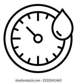 Higrometer icon template with transparent background