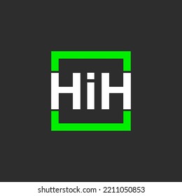 HIH company name initial letters monogram. HIH icon.