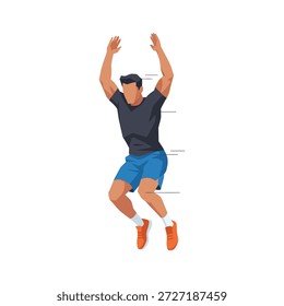 VECTOR de entrenamiento HIIT, atleta que hace la ilustración plana de la aptitud de Burpees
