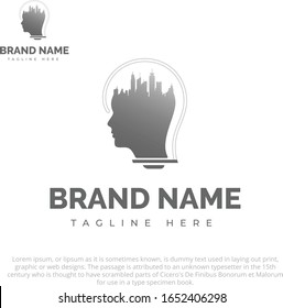 Hola, su diseño creativo y moderno de logotipo para la identidad de marca, llamado ciudad de la mente humana. Este logotipo es un diseño único y creativo para que pueda utilizar este logotipo como producto de su empresa u otra identidad.