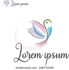 Hi,its cute artistic flying bird logo design.Its beautiful design so you can use this logo as your brand.