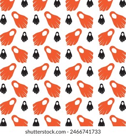 Hijab actionable trendy multicolor repeating pattern vector illustration design