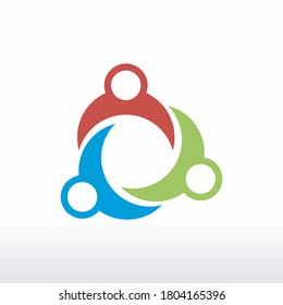 hijab community logo, group of people vector