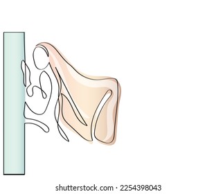 Hijab day. Hijab fashion line art. Isolated vector.