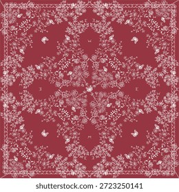 Hijab design featuring a sequence of floral strokes that are simple, beautiful, charming, and mesmerizing