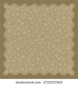 Hijab design featuring a series of line strokes forming simple, beautiful, and mesmerizing flowers