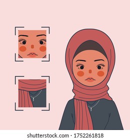 Hijab Fashion Girl Vector Illustration