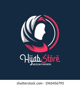 Hijab Fashion Logo Vector Symbol