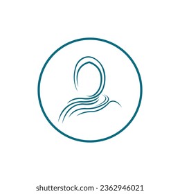 hijab fashion logo vector symbol on white background