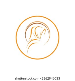 hijab fashion logo vector symbol on white background
