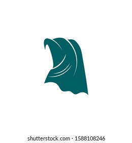 Hijab fashion muslimah Logo template vector illustration design