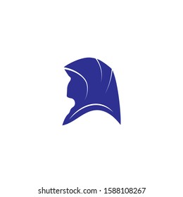 Hijab fashion muslimah Logo template vector illustration design