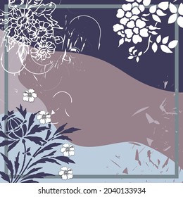 Espinoso patrón floral abstracto. para Bandanas, pareos, almohadas y para el diseño textil doméstico, pañuelos textiles, mantas, tejidos, alfombras, almohadas, servilletas