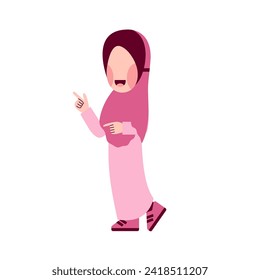 Hijab Girl With Explaining Gesture